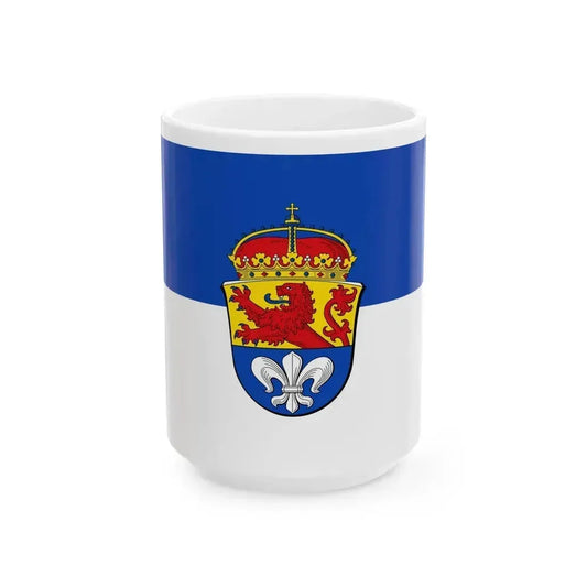 Flag of Darmstadt Germany - White Coffee Mug 15oz - Go Mug Yourself