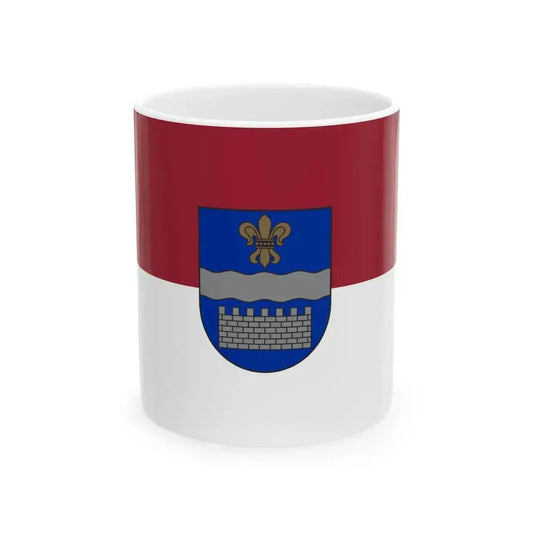 Flag of Daugavpils (Latvia) White Coffee Mug 11oz - Go Mug Yourself
