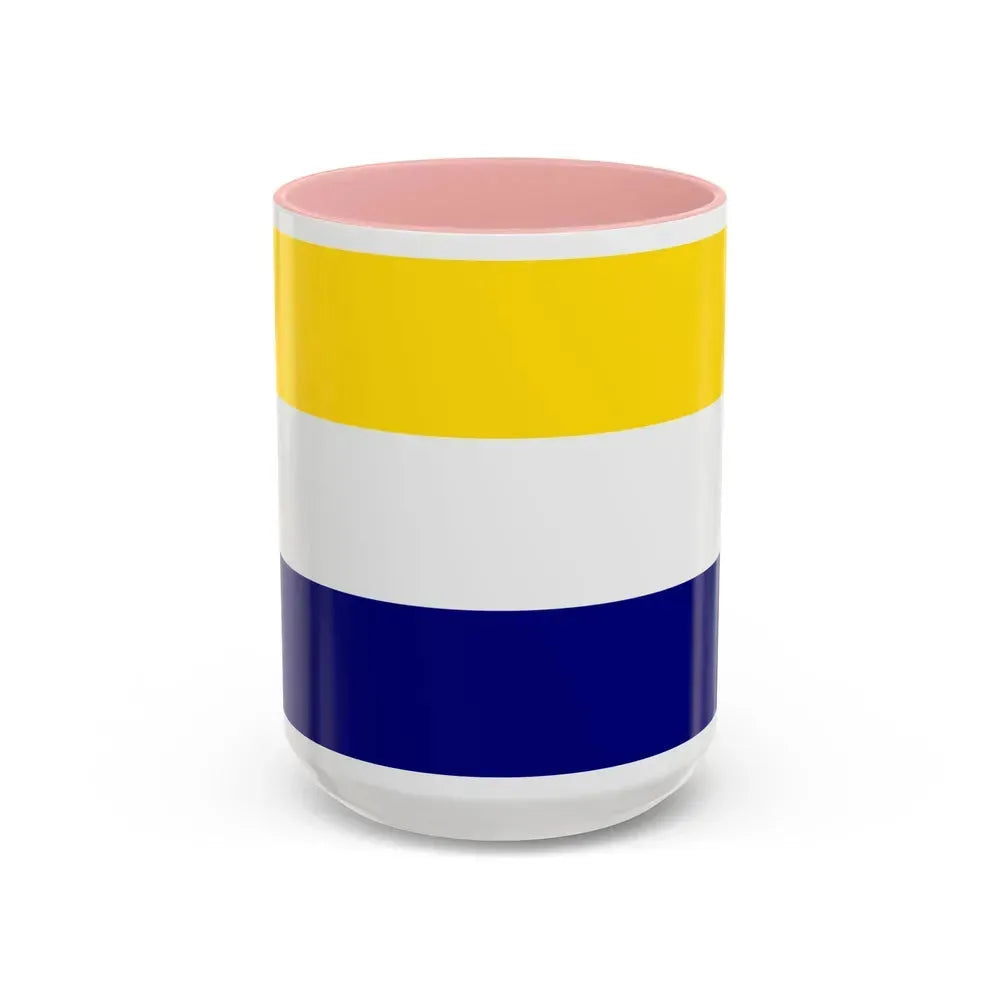 Flag of Daule Ecuador - Accent Coffee Mug 15oz Pink - Go Mug Yourself