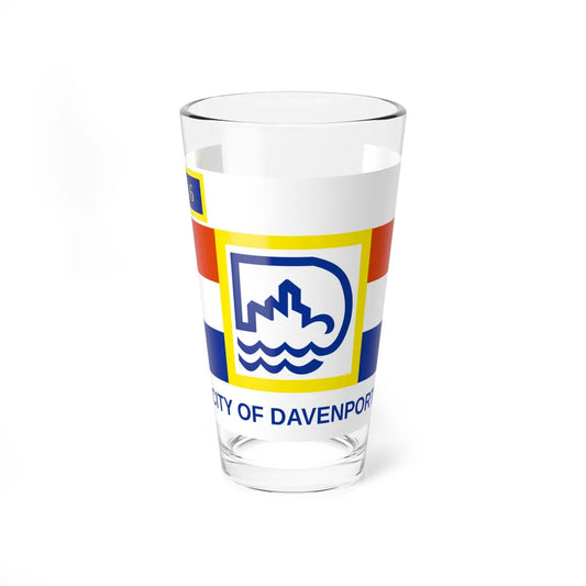 Flag of Davenport Iowa (United States) Pint Glass 16oz 16oz - Go Mug Yourself