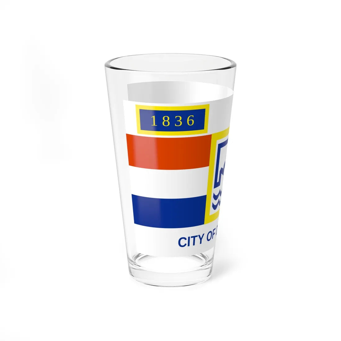 Flag of Davenport Iowa (United States) Pint Glass 16oz - Go Mug Yourself