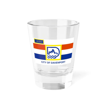 Flag of Davenport Iowa (United States) Shot Glass 1.5oz 1.5oz - Go Mug Yourself