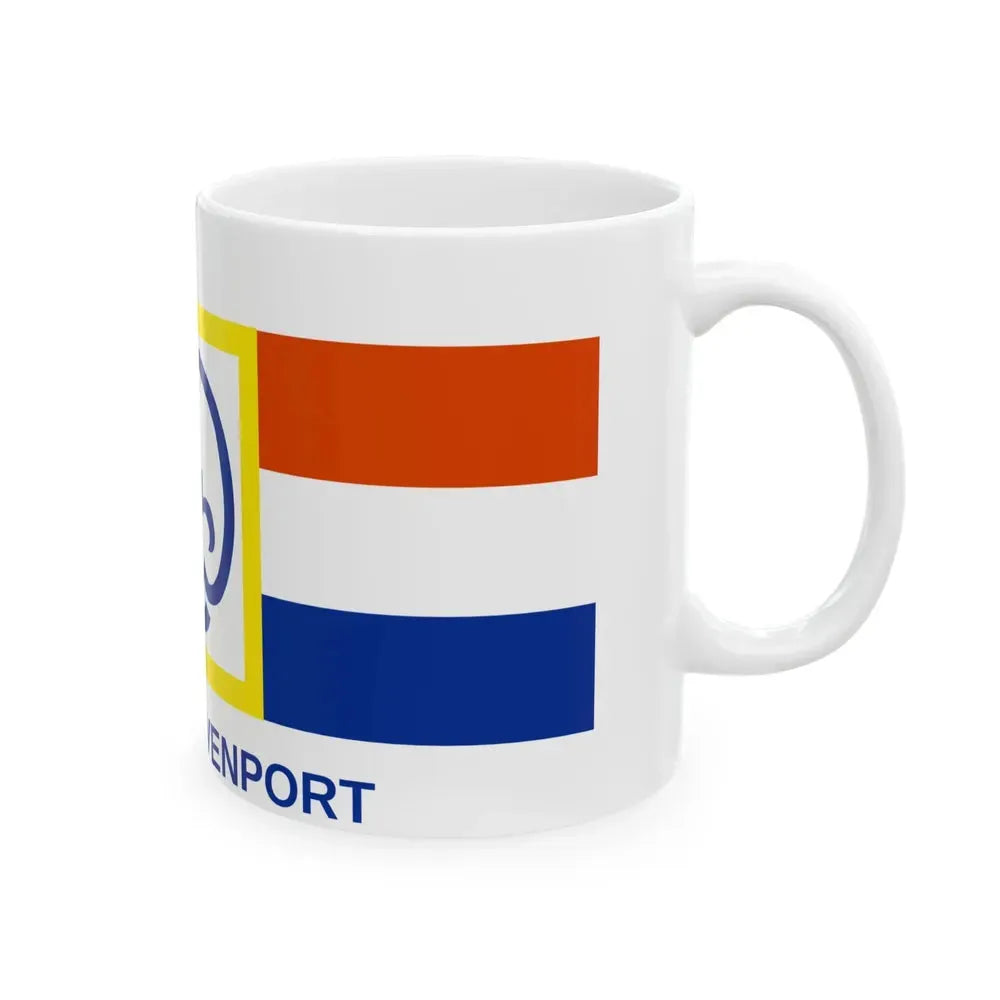 Flag of Davenport Iowa (United States) White Coffee Mug - Go Mug Yourself
