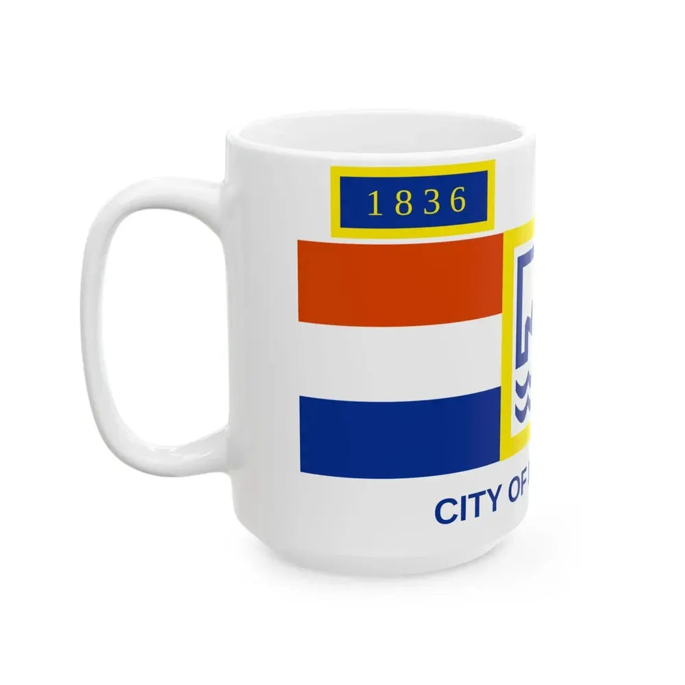 Flag of Davenport Iowa (United States) White Coffee Mug - Go Mug Yourself