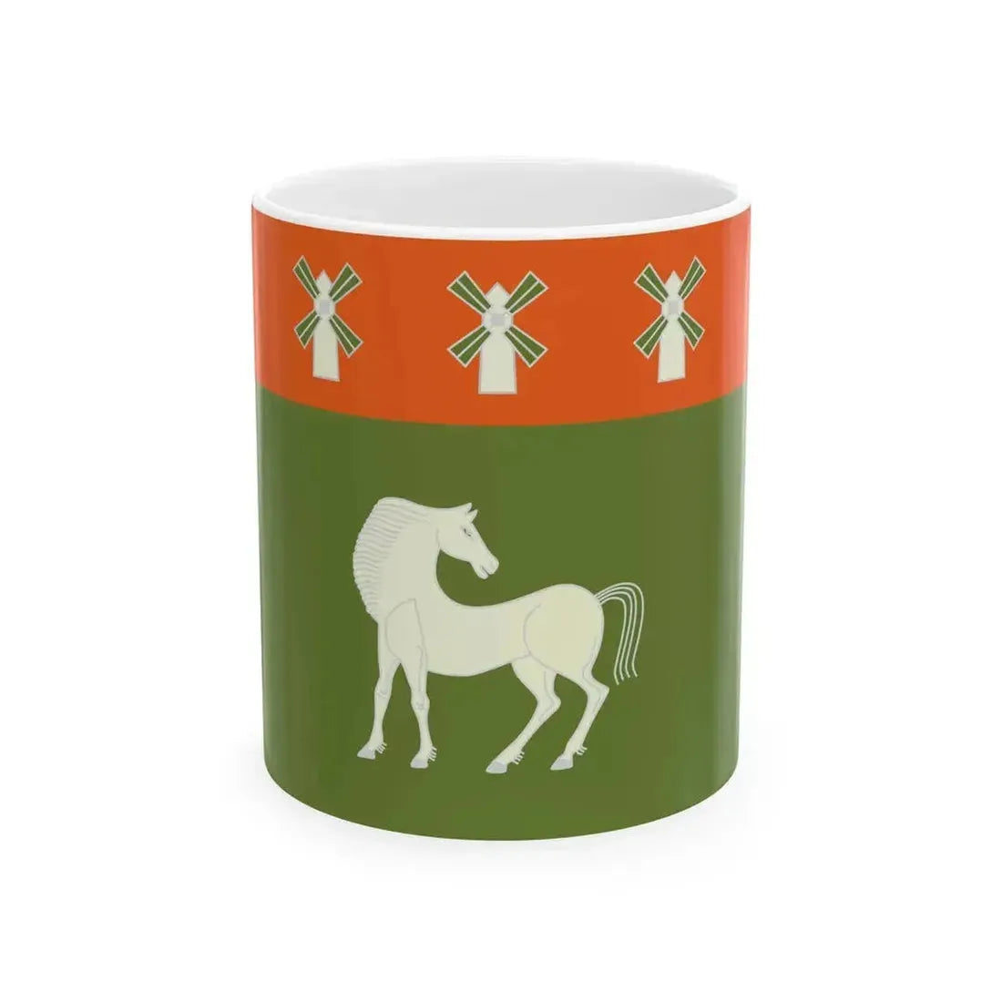 Flag of Davlekanovsky rayon (Russia) White Coffee Mug 11oz - Go Mug Yourself