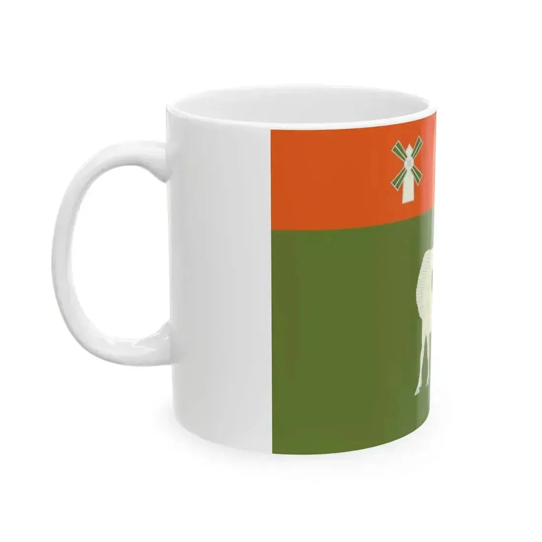 Flag of Davlekanovsky rayon (Russia) White Coffee Mug - Go Mug Yourself