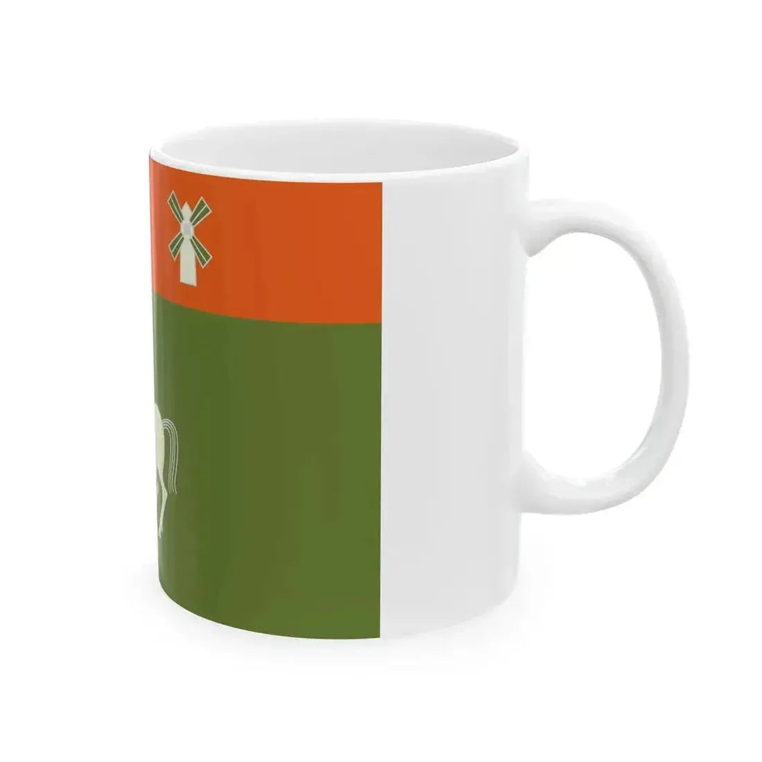 Flag of Davlekanovsky rayon (Russia) White Coffee Mug - Go Mug Yourself