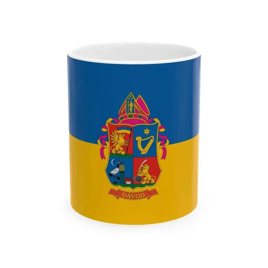 Flag of Davod (Hungary) White Coffee Mug 11oz - Go Mug Yourself