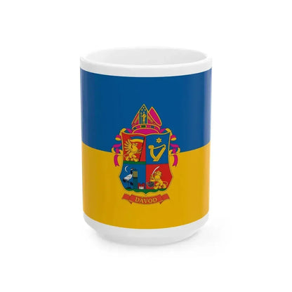Flag of Davod (Hungary) White Coffee Mug 15oz - Go Mug Yourself
