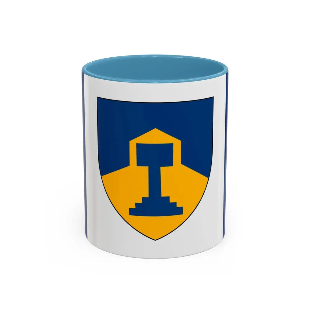 Flag of Dawson Creek British Columbia Canada - Accent Coffee Mug 11oz Light Blue - Go Mug Yourself