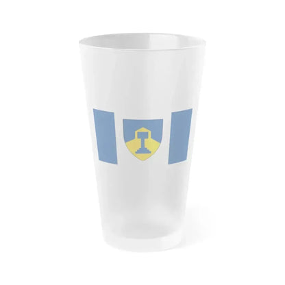 Flag of Dawson Creek British Columbia Canada - Frosted Pint Glass 16oz 16oz Frosted - Go Mug Yourself