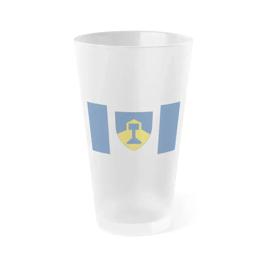 Flag of Dawson Creek British Columbia Canada - Frosted Pint Glass 16oz 16oz Frosted - Go Mug Yourself