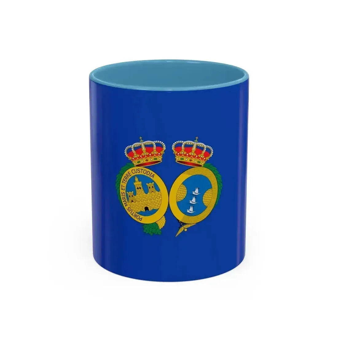 Flag of De Huelva Spain - Accent Coffee Mug 11oz Light Blue - Go Mug Yourself