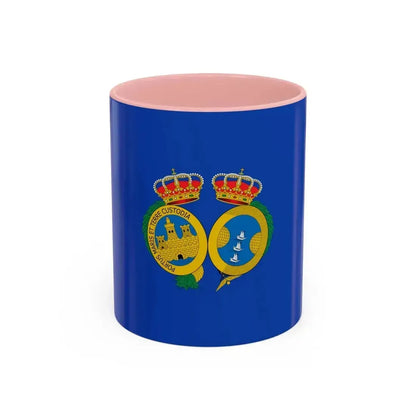 Flag of De Huelva Spain - Accent Coffee Mug 11oz Pink - Go Mug Yourself