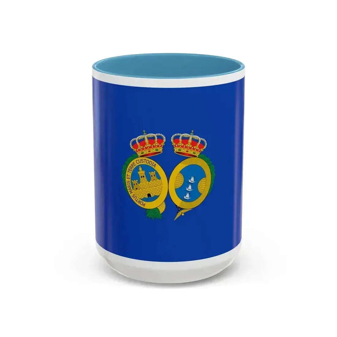 Flag of De Huelva Spain - Accent Coffee Mug 15oz Light Blue - Go Mug Yourself