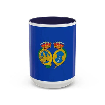 Flag of De Huelva Spain - Accent Coffee Mug 15oz Navy - Go Mug Yourself