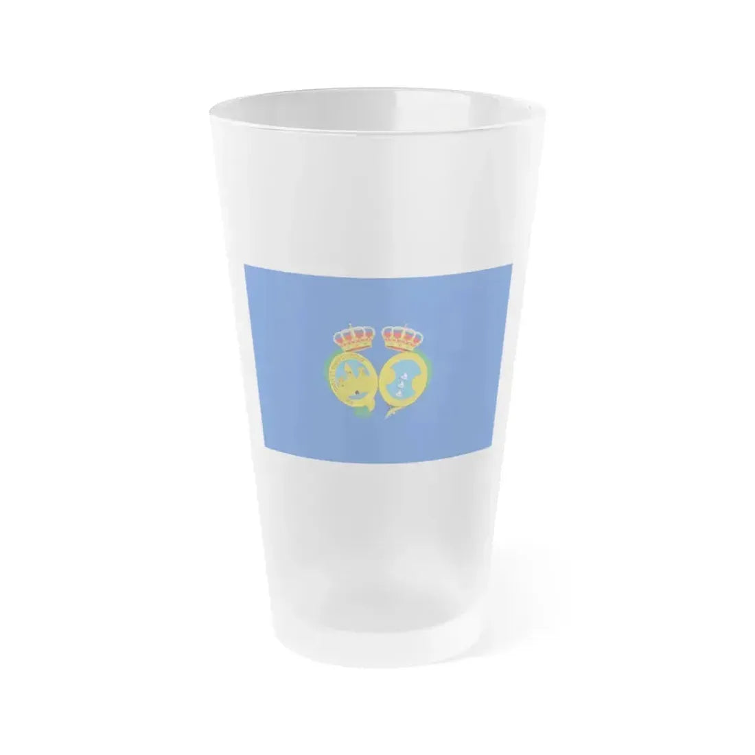 Flag of De Huelva Spain - Frosted Pint Glass 16oz 16oz Frosted - Go Mug Yourself