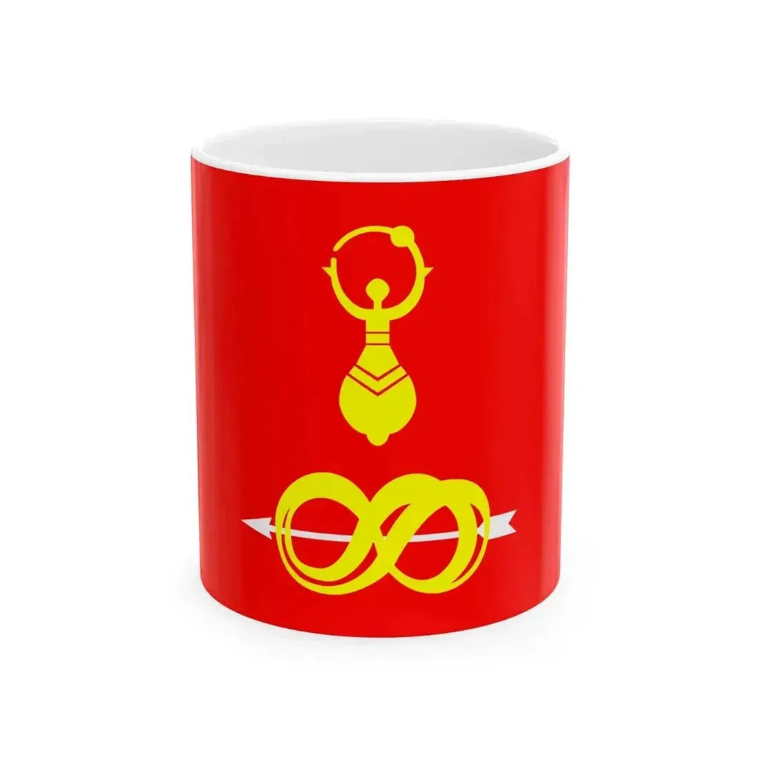 Flag of Debessky rayon Udmurtia (Russia) White Coffee Mug 11oz - Go Mug Yourself