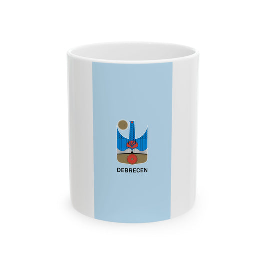 Flag of Debrecen 1974-1989 (Hungary) White Coffee Mug-11oz-Go Mug Yourself