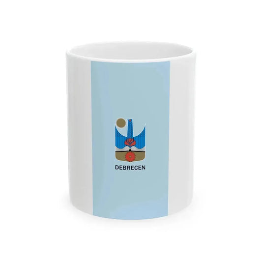 Flag of Debrecen 1974-1989 (Hungary) White Coffee Mug 11oz - Go Mug Yourself