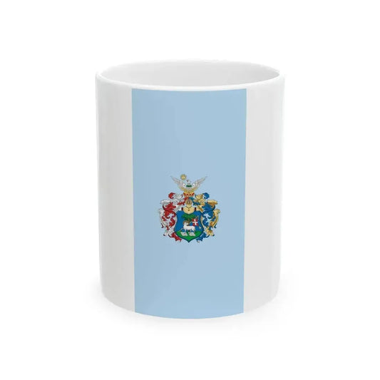 Flag of Debrecen 1989-2001 vertical (Hungary) White Coffee Mug 11oz - Go Mug Yourself