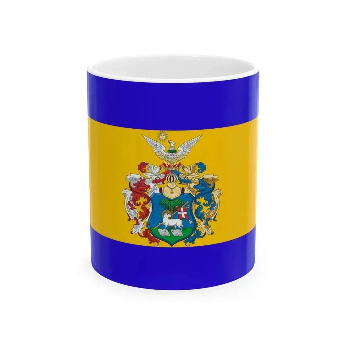 Flag of Debrecen ceremonial (Hungary) White Coffee Mug 11oz - Go Mug Yourself