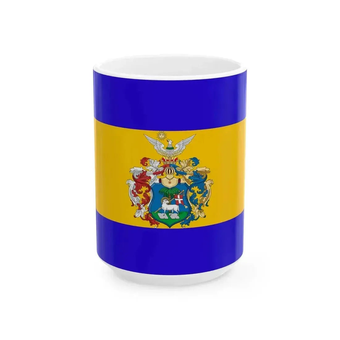 Flag of Debrecen ceremonial (Hungary) White Coffee Mug 15oz - Go Mug Yourself