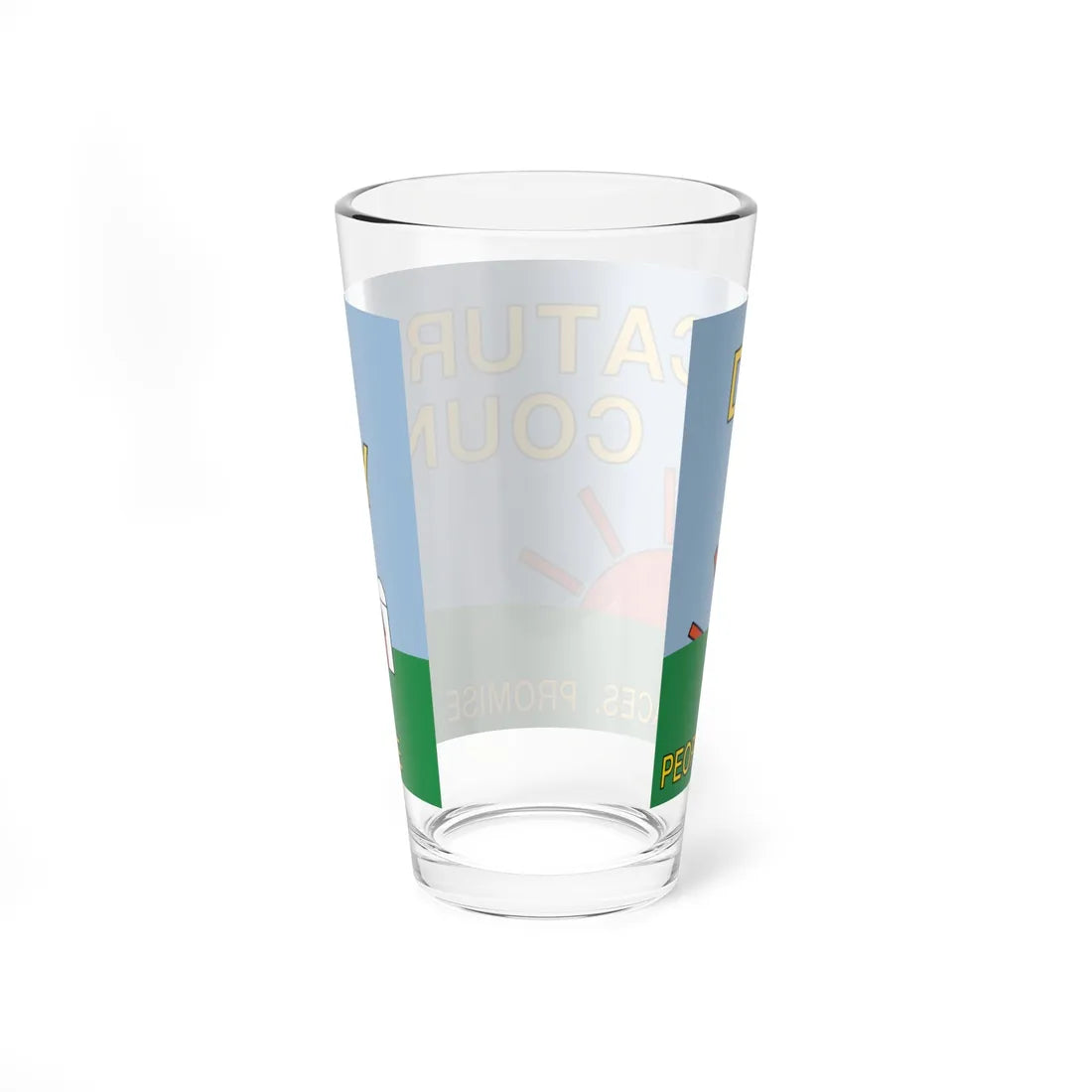 Flag of Decatur County Indiana (India) Pint Glass 16oz - Go Mug Yourself