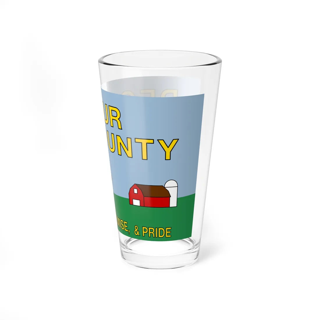 Flag of Decatur County Indiana (India) Pint Glass 16oz - Go Mug Yourself