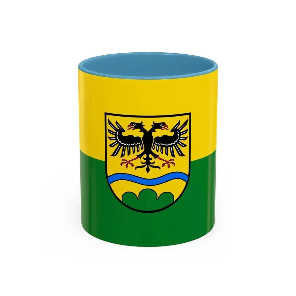 Flag of Deggendorf Germany - Accent Coffee Mug 11oz Light Blue - Go Mug Yourself