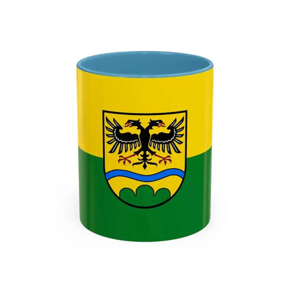 Flag of Deggendorf Germany - Accent Coffee Mug 11oz Light Blue - Go Mug Yourself
