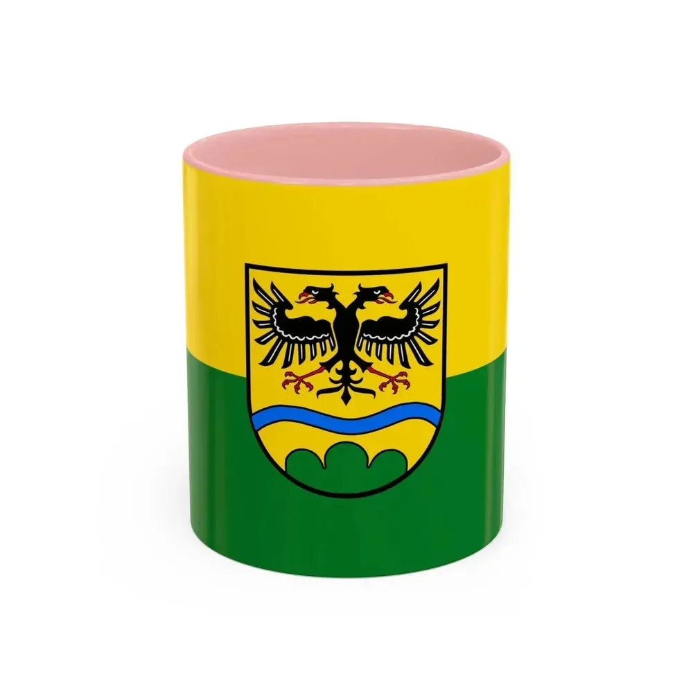 Flag of Deggendorf Germany - Accent Coffee Mug 11oz Pink - Go Mug Yourself