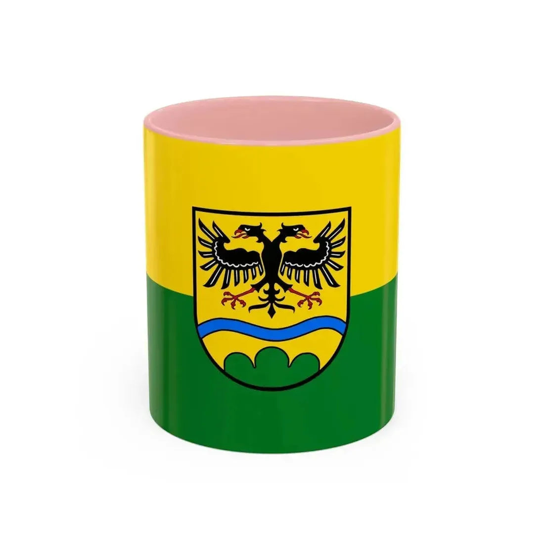 Flag of Deggendorf Germany - Accent Coffee Mug 11oz Pink - Go Mug Yourself