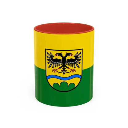 Flag of Deggendorf Germany - Accent Coffee Mug 11oz Red - Go Mug Yourself