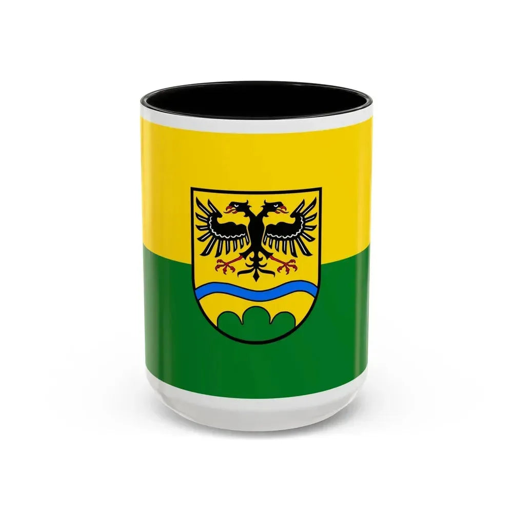 Flag of Deggendorf Germany - Accent Coffee Mug 15oz Black - Go Mug Yourself