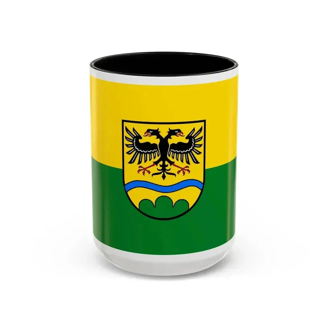 Flag of Deggendorf Germany - Accent Coffee Mug 15oz Black - Go Mug Yourself