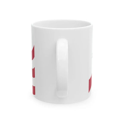 Flag of Delaware County Iowa Sesquicentennial (United States) White Coffee Mug - Go Mug Yourself