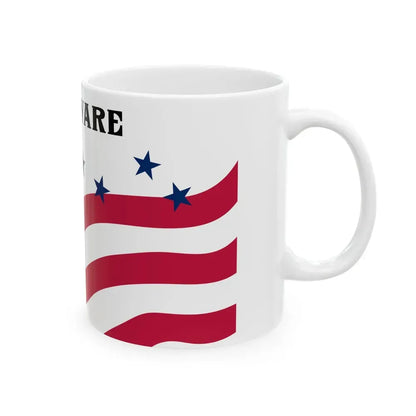 Flag of Delaware County Iowa Sesquicentennial (United States) White Coffee Mug - Go Mug Yourself