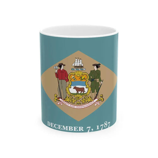 Flag of Delaware (United States) White Coffee Mug 11oz - Go Mug Yourself