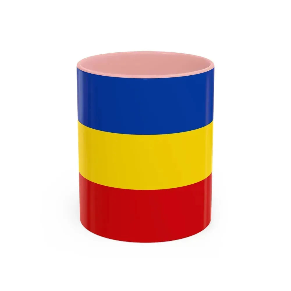Flag of Delmenhorst Germany - Accent Coffee Mug 11oz Pink - Go Mug Yourself