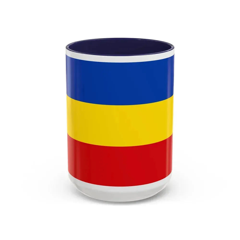 Flag of Delmenhorst Germany - Accent Coffee Mug 15oz Navy - Go Mug Yourself