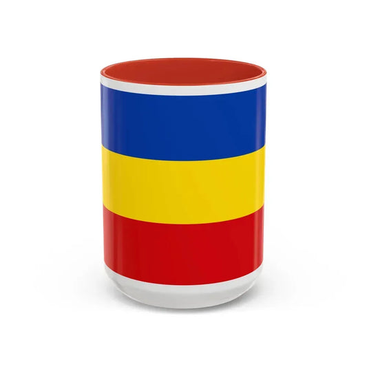 Flag of Delmenhorst Germany - Accent Coffee Mug 15oz Red - Go Mug Yourself