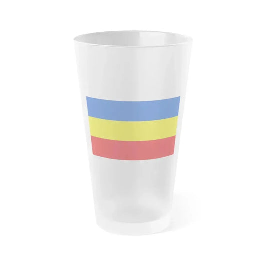 Flag of Delmenhorst Germany - Frosted Pint Glass 16oz 16oz Frosted - Go Mug Yourself