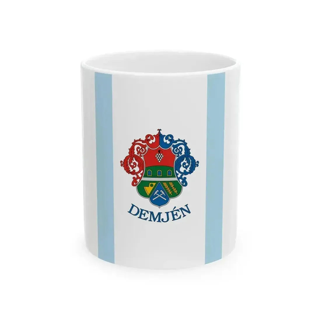 Flag of Demjen (Hungary) White Coffee Mug 11oz - Go Mug Yourself