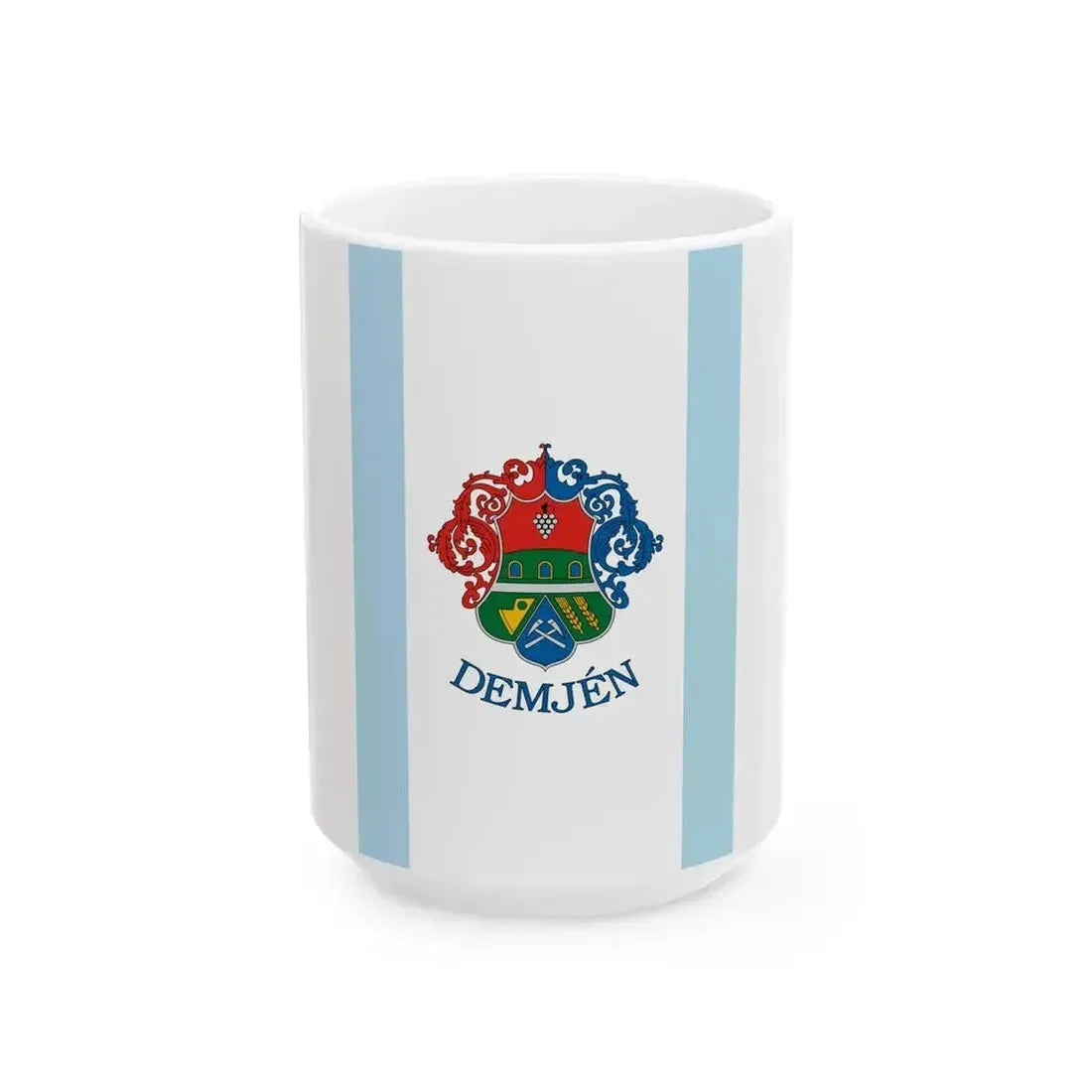 Flag of Demjen (Hungary) White Coffee Mug 15oz - Go Mug Yourself