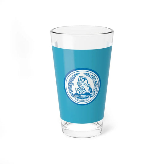 Flag of Democrat Party Thailand Variant (Thailand) Pint Glass 16oz 16oz - Go Mug Yourself