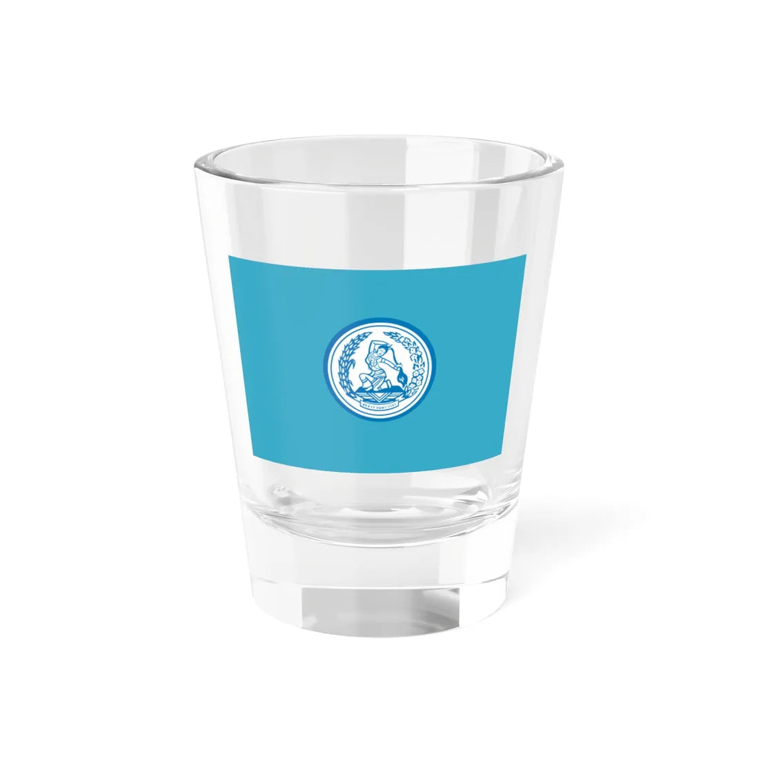 Flag of Democrat Party Thailand Variant (Thailand) Shot Glass 1.5oz 1.5oz - Go Mug Yourself