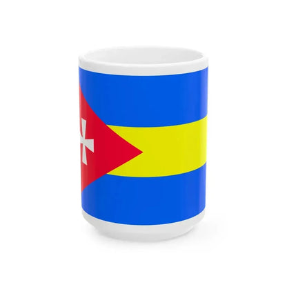 Flag of Demydivka Raion (Ukraine) White Coffee Mug 15oz - Go Mug Yourself