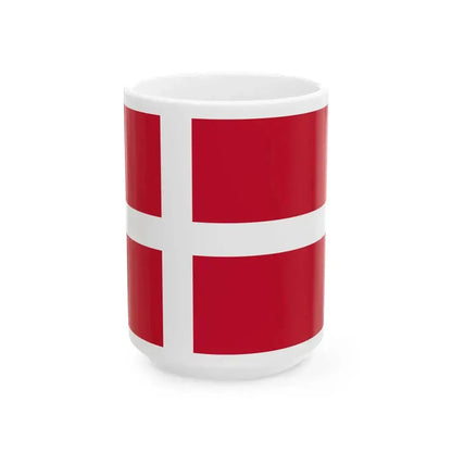 Flag of Denmark 3-2 (Denmark) White Coffee Mug 15oz - Go Mug Yourself