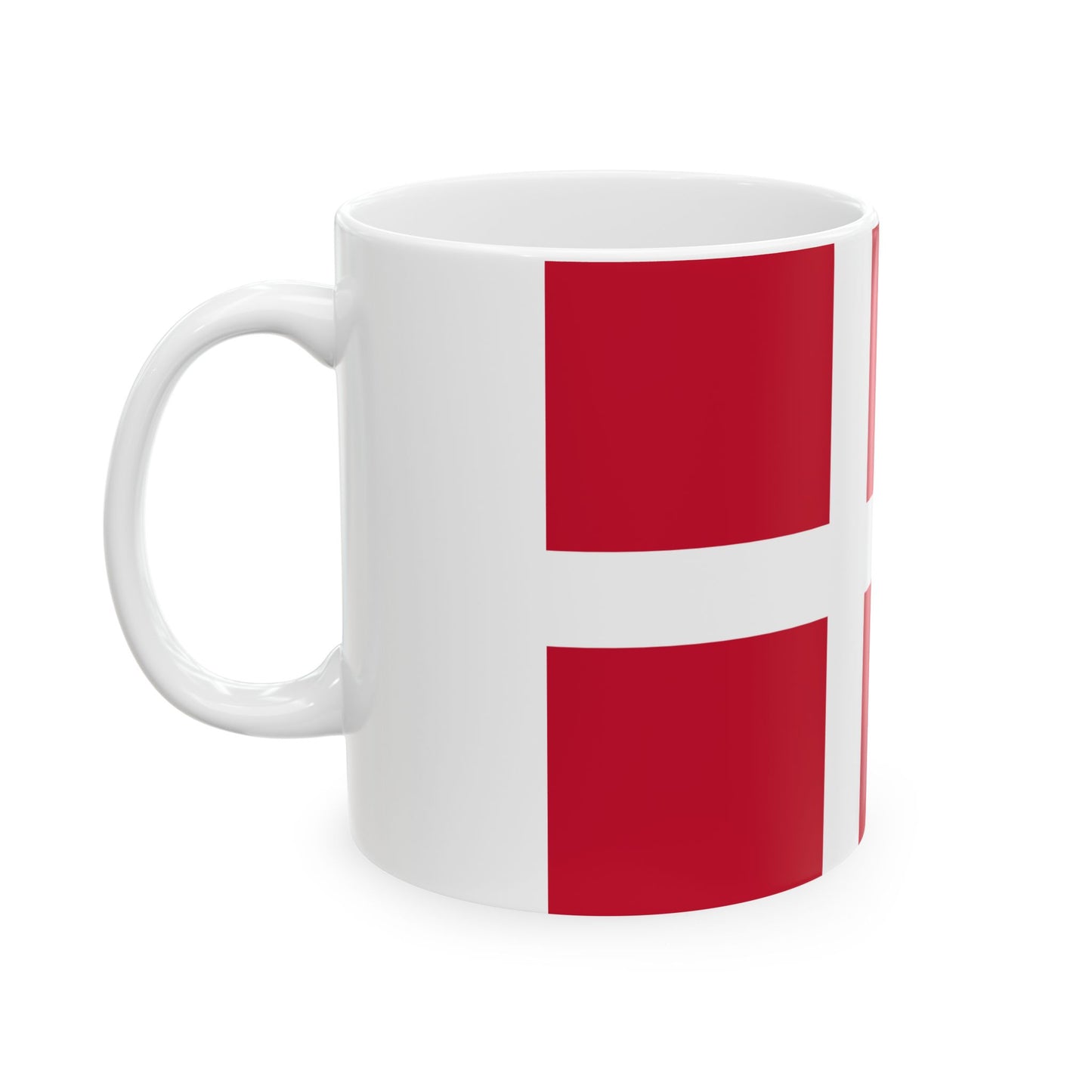 Flag of Denmark 3-2 (Denmark) White Coffee Mug-Go Mug Yourself